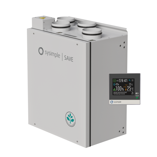 Приточно-вытяжная установка Sysimple SAVE VTR 325 R 1000W