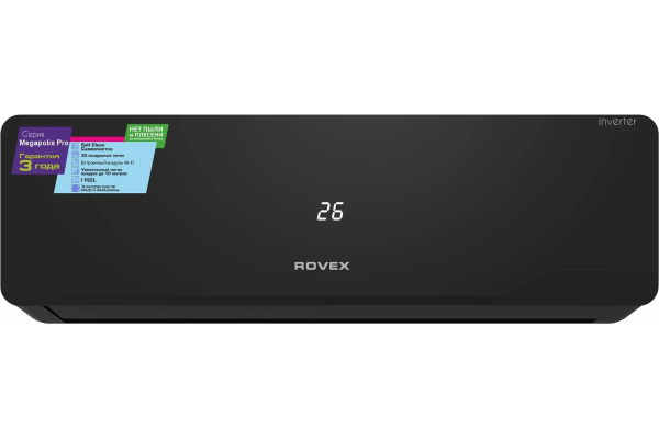Настенный кондиционер Rovex Megapolis Pro Black Inverter RRS-18CBS5