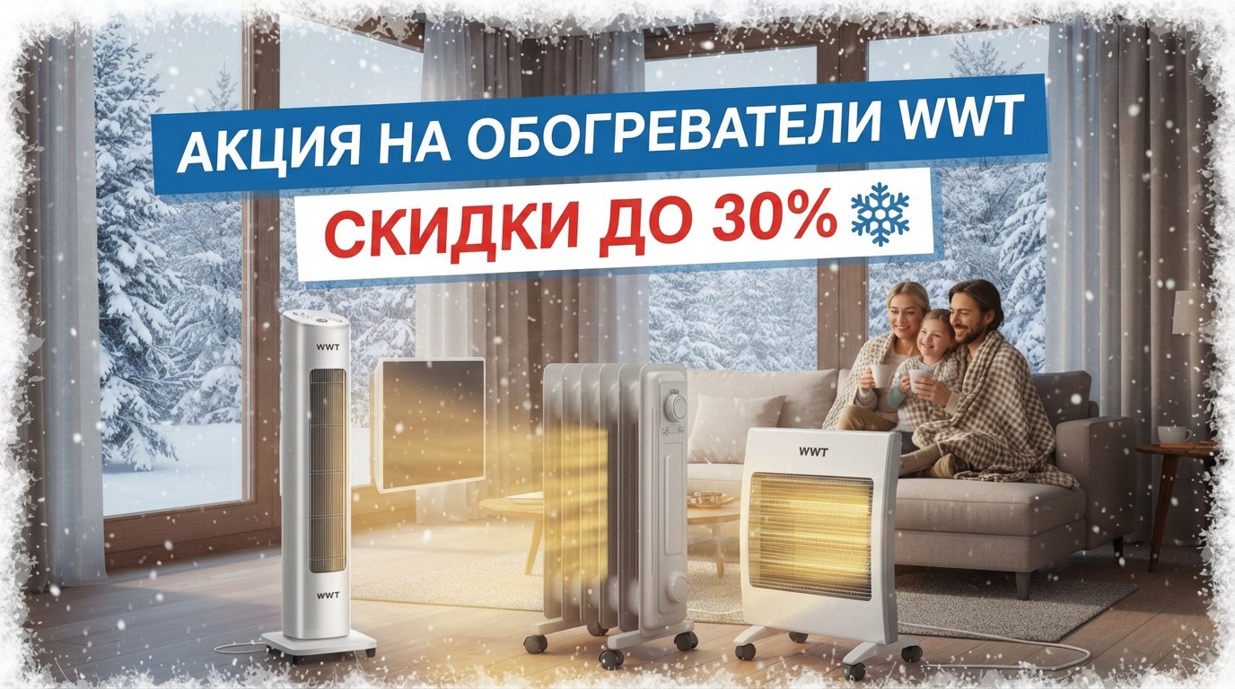 Скидки на обогреватели WWT до 30%!