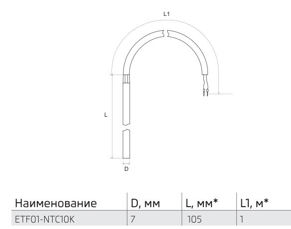 Датчики температуры Shuft ETF01-NTC10K