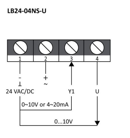 Электропривод без возвратной пружины LAMPRECHT LB24-04NS-U
