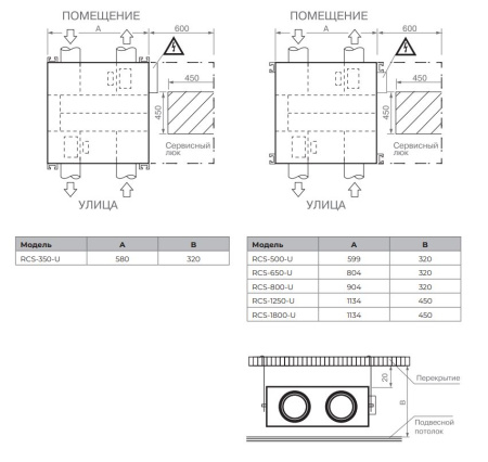 Компактная приточно-вытяжная установка ROYAL Clima SOFFIO UNO RCS-500-U