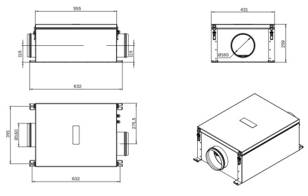 Вытяжная установка Ventmachine Colibri EV650