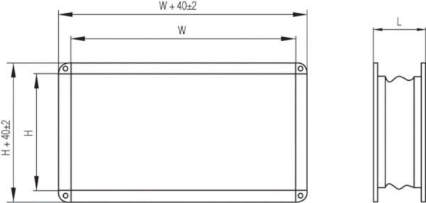 Гибкая вставка Shuft FКr 700*400