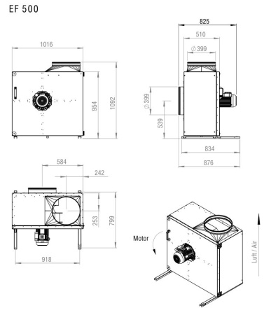 Вентилятор вытяжной кухонный Shuft EF 500D