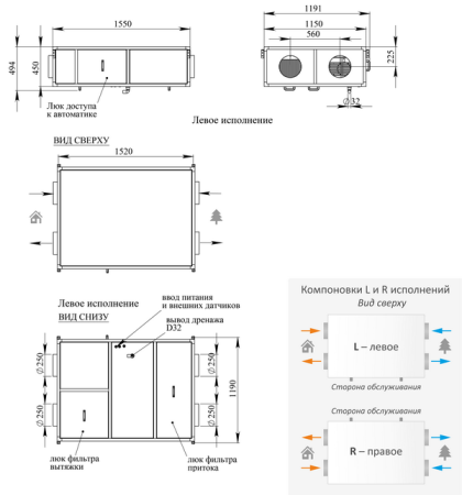 Приточно-вытяжная установка Breezart 1000 Lux RP SB ET4,8-220