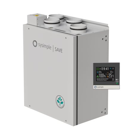 Приточно-вытяжная установка Sysimple SAVE VTR 325 R 1670W