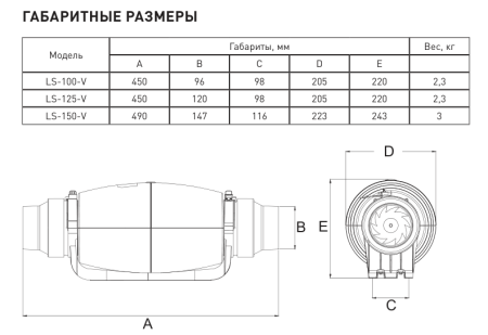 Бесшумный канальный вентилятор LAMPRECHT LS-150-V