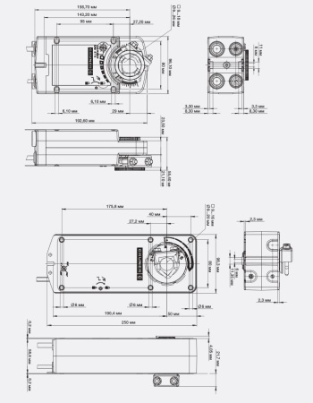 Электроприводы с возвратной пружиной Gruner 361C-024-20