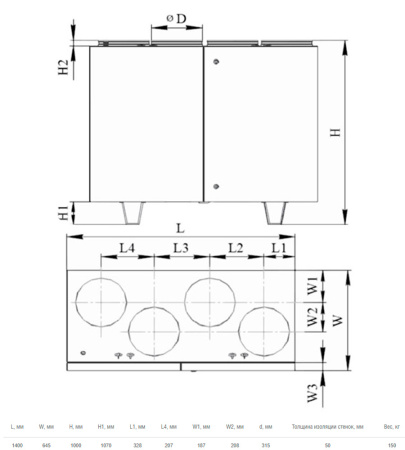 Приточно-вытяжная установка Shuft UniMAX-P 1000 VER-A
