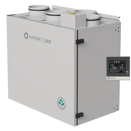Приточно-вытяжная установка Sysimple SAVE VTR 500 R 1670W