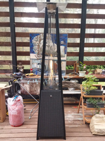 Уличный газовый обогреватель WWT 13I ROTANG Black mini