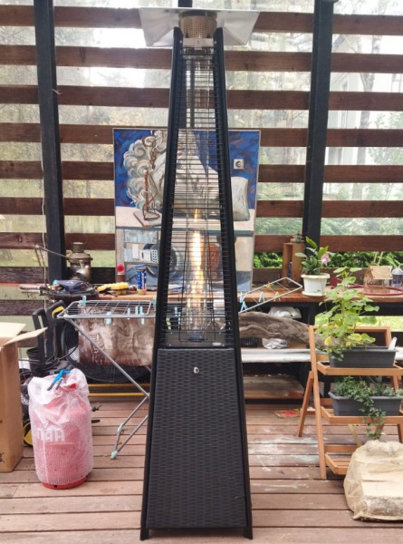 Уличный газовый обогреватель WWT 13I ROTANG Black mini