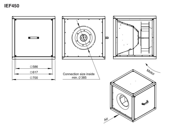 Вентилятор вытяжной кухонный Shuft IEF 450D