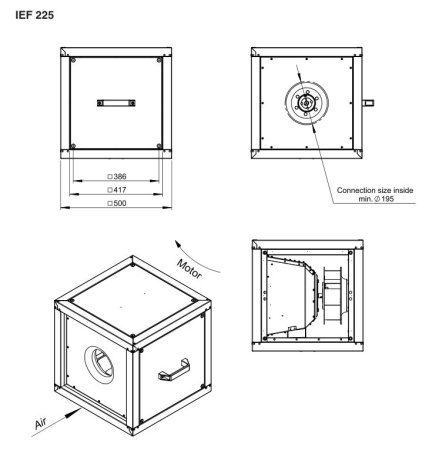 Вентилятор вытяжной кухонный Shuft IEF 225E
