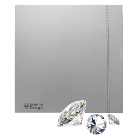 Вентилятор вытяжной Soler&Palau Silent-100 CZ Silver Swarovski Design