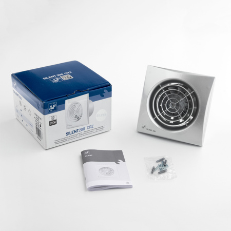 Вентилятор вытяжной Soler&Palau Silent-200 CRZ Silver (с таймером)