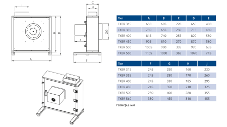Вентилятор вытяжной кухонный Sysimple TKBR 500T