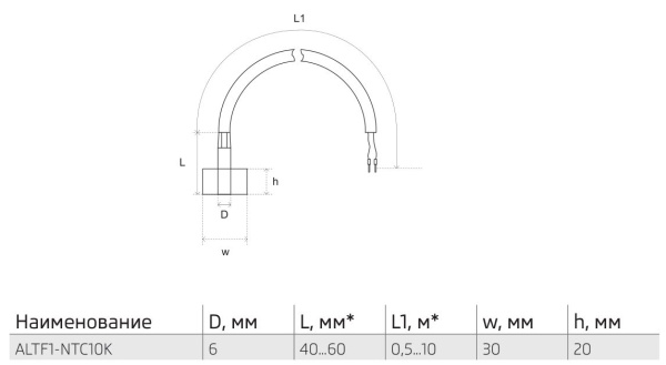 Датчики температуры Shuft ALTF1-NTC10K