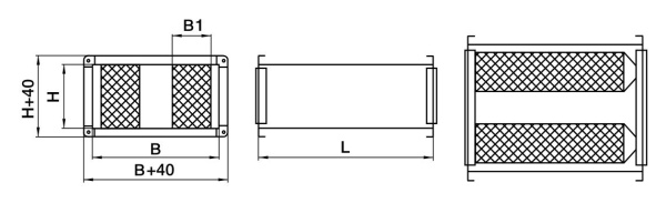 Шумоглушитель Zilon ZSr 500*300