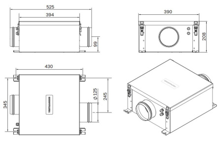 Вытяжная установка Ventmachine Orange EV400