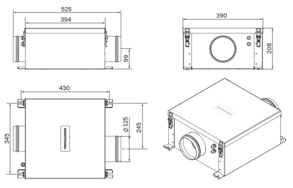 Вытяжная установка Ventmachine Orange EV400