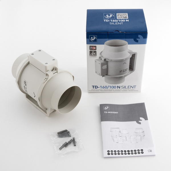 Вытяжной канальный вентилятор Soler&Palau TD160/100 N SILENT