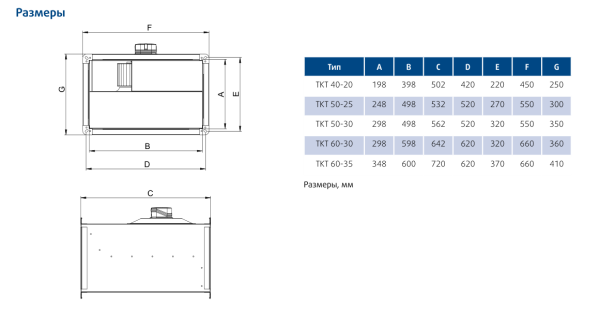 Канальный прямоугольный вентилятор Sysimple TKT 60-35