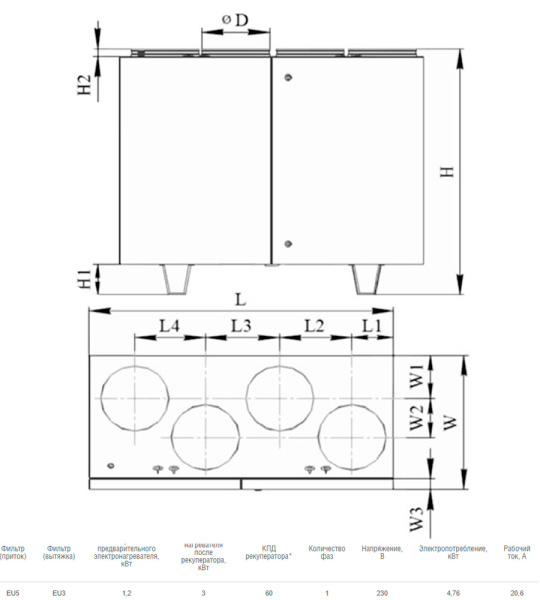Приточно-вытяжная установка Shuft UniMAX-P 800 VEL-A