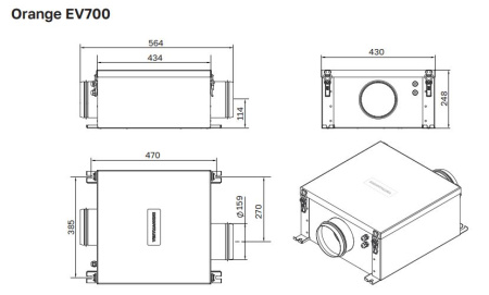Вытяжная установка Ventmachine Orange EV700