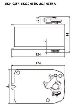 Электропривод с возвратной пружиной LAMPRECHT LB220-03SR