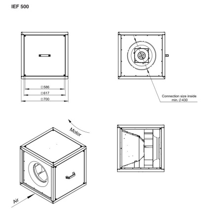 Вентилятор вытяжной кухонный Shuft IEF 500E