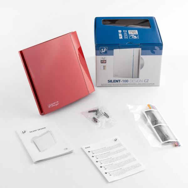 Вентилятор вытяжной Soler&Palau Silent-100 CZ Red Design 4С