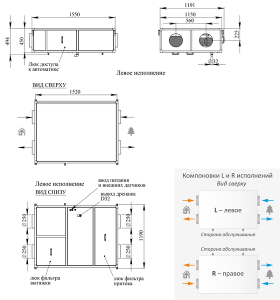 Приточно-вытяжная установка Breezart 1000 Lux RP SB ET3,2-220