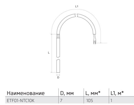 Датчики температуры Shuft ETF01-NTC10K