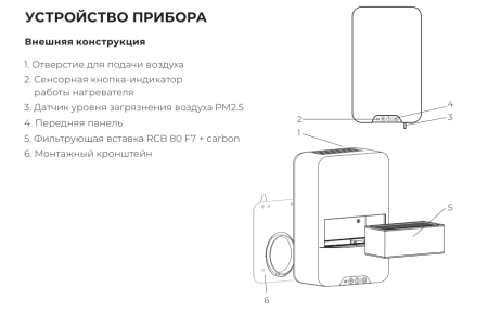 Приточно-очистительный комплекс Royal Clima BREZZA LUNA RCB 80 LUX