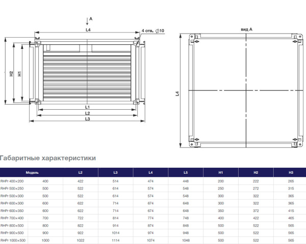 Рекуператор RHPr 700x400