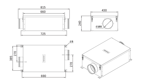 Канальный фильтр VentMachine Orange EPA XL