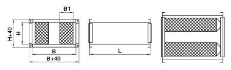 Шумоглушитель Zilon ZSr 600*350